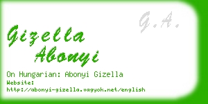 gizella abonyi business card